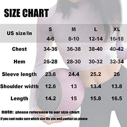 FITTOO Womens Long Sleeves Workout Crop Tops Seamless Sports Shir...