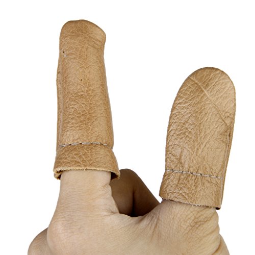 Fityle Leather Thumb & Finger Protectors Guards Hand Craft Needle ...