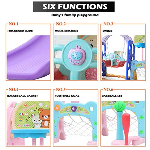 Fiudx Kids Slide Swing Set,Toddler Climber Playground, Sturdy Baby...