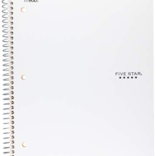 Five Star Spiral College Ruled Notebook, 1 Subject, Wired Note Boo...