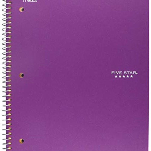 Five Star Spiral College Ruled Notebook, 1 Subject, Wired Note Boo...