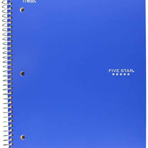Five Star Spiral College Ruled Notebook, 1 Subject, Wired Note Boo...