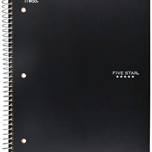 Five Star Spiral College Ruled Notebook, 1 Subject, Wired Note Boo...