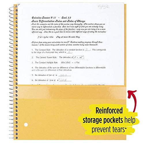 Five Star Spiral Notebook, 5 Subject, College Ruled Paper, 200 She...