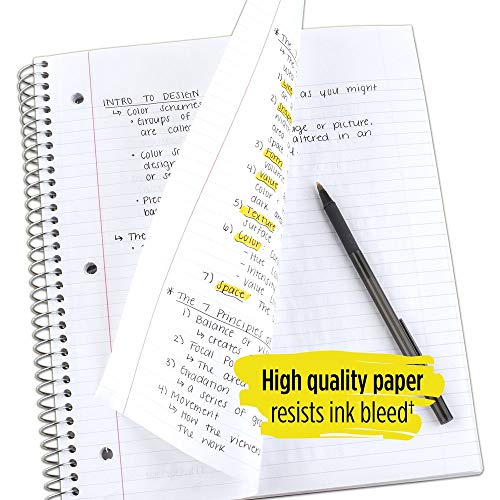 Five Star Spiral Notebook, 5 Subject, College Ruled Paper, 200 She...