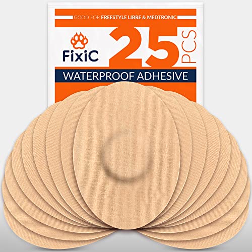 FixiC Freestyle Adhesive Patches 25 PCS – Good for Libre 1, 2 – En...