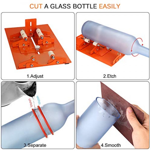FIXM Glass Bottle Cutter, Updated Version Bottle Cutting Machine f...