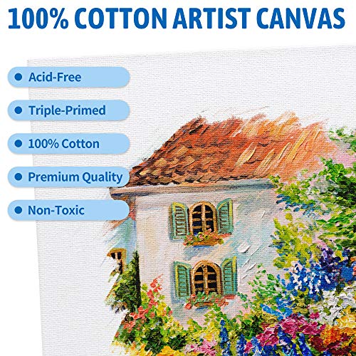 FIXSMITH Painting Canvas Panel Boards - 5x7 Inch Art Canvas,24 Pac...
