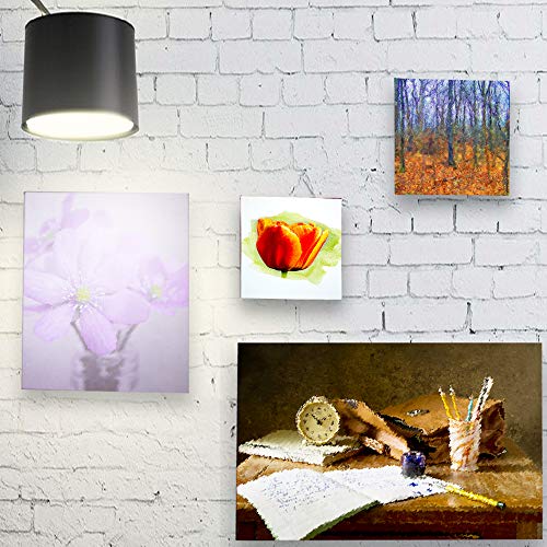 FIXSMITH Stretched White Blank Canvas- 12x12 Inch,Bulk Pack of 8,P...