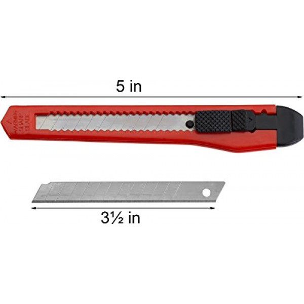 Fixson Utility Knife 9-MM Box Cutter 6 PACK Retractable Razor Bl...