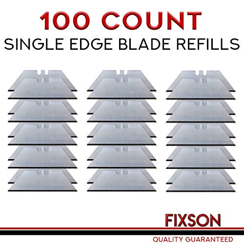 Fixson Utility Knifes Replacement Blades, 100 Pack Spare Blade P...