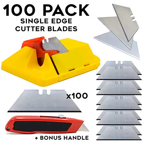 Fixson Utility Knifes Replacement Blades, 100 Pack Spare Blade P...