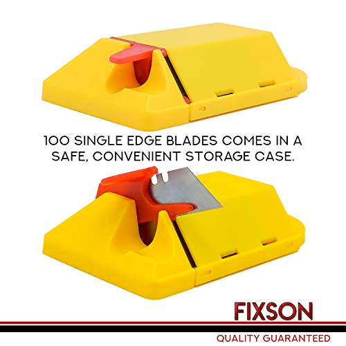 Fixson Utility Knifes Replacement Blades, 100 Pack Spare Blade P...