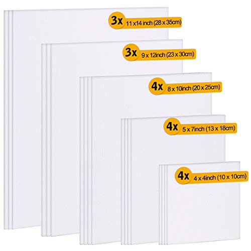 Canvas Boards for Painting Canvas Panels Multi Pack, 4x4, 5x7, 8x1...