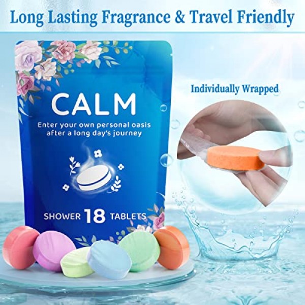 18-Pack Shower Steamers Aromatherapy-Shower Bath Bombs with Essent...