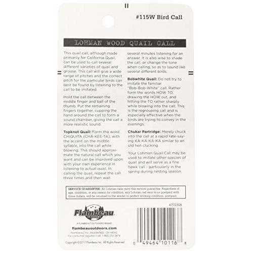 Flambeau 115W Wood Quail Call Lure