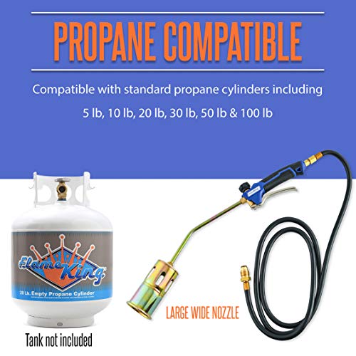 Flame King YSNAX1-061 Propane Torch Kit Heavy Duty Weed Burner, 32...