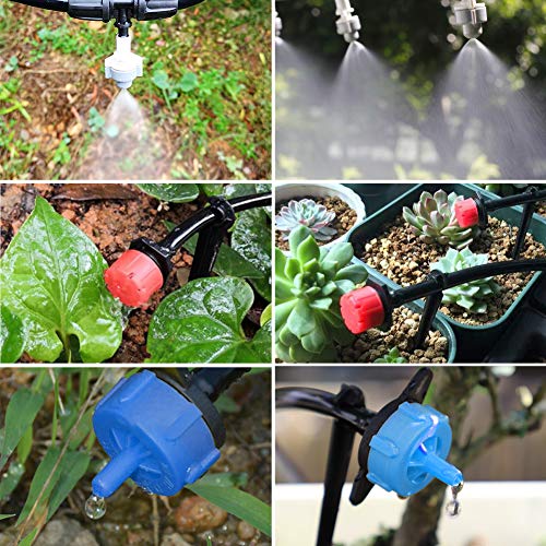 Flantor Garden Irrigation Kit, 50ft 3/8 Tubing + 50ft 1/4 Tubing...
