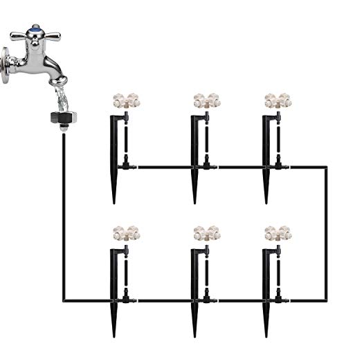 Flantor Garden Irrigation System,100ft Irrigation System 1/2 & 1/...