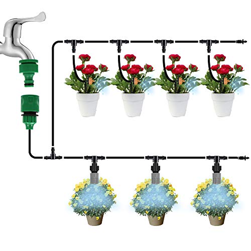 Flantor Garden Irrigation System, 50ft 1/4 Blank Distribution Tub...