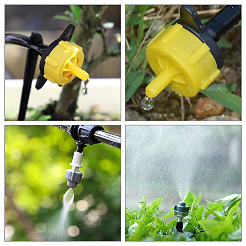 Flantor Garden Irrigation System,50ft 3/8 & 50ft 1/4 Blank Distr...