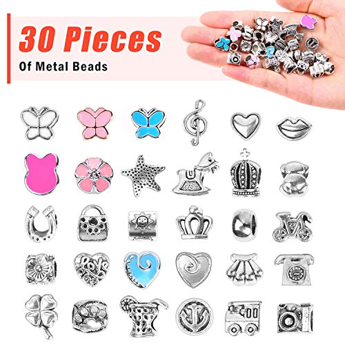 Bracelet Making Kit for Girls, Flasoo 85PCs Charm Bracelets Kit wi...