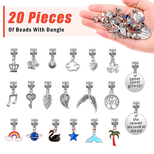 Bracelet Making Kit for Girls, Flasoo 85PCs Charm Bracelets Kit wi...