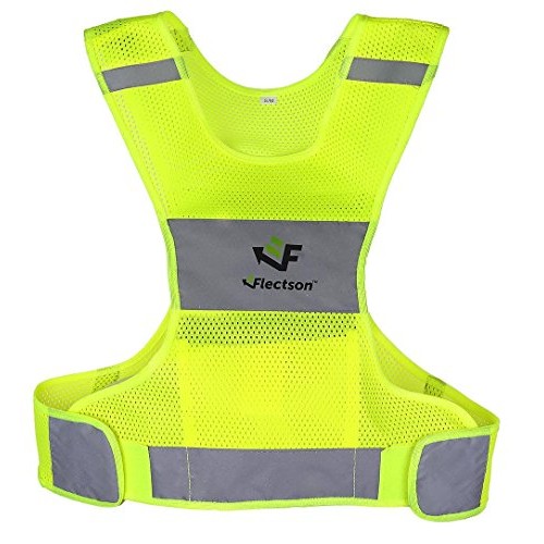 Reflective Vest for Running or Cycling Women and Men, with Pocket...
