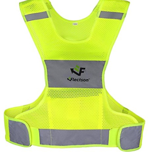 Reflective Vest for Running or Cycling Women and Men, with Pocket...