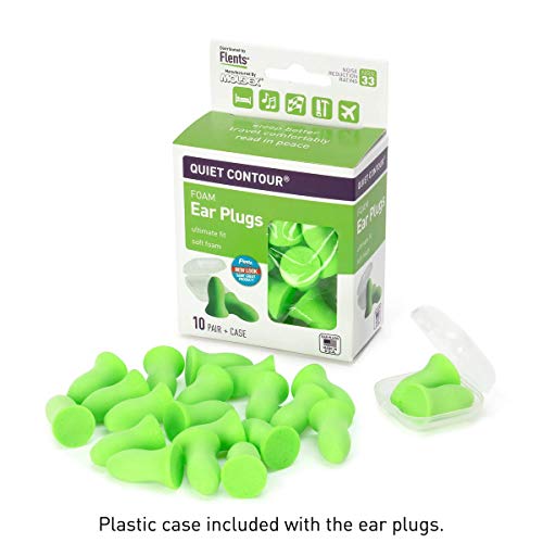Flents Ear Plugs, 10 Pair with Case, Ear Plugs for Sleeping, Snori...