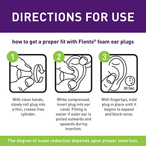 Flents Ear Plugs, 10 Pair with Case, Ear Plugs for Sleeping, Snori...