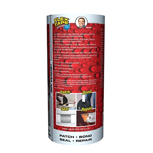 Flex Tape Rubberized Waterproof Tape, 8 X 5, Clear, 2.6 Lb