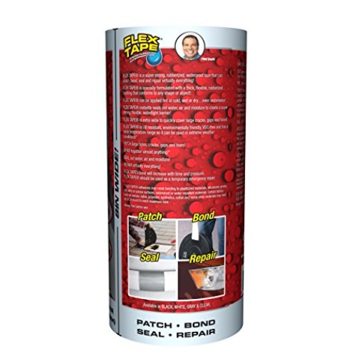 Flex Tape Rubberized Waterproof Tape, 8 X 5, Clear, 2.6 Lb