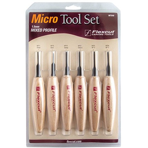 FLEXCUT Carving Tools, 1.5Mm Mixed Profile Micro Tool Set, High-Ca...