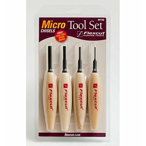 FLEXCUT Carving Tools, Chisel Micro Tool Set, High-Carbon Steel Bl...