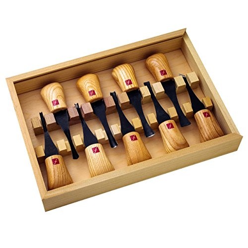 FLEXCUT Carving Tools, Deluxe Palm Gouges, Ash Hardwood Handles an...