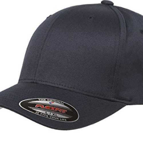 Flexfit Mens Athletic Baseball Fitted Cap, Dark Navy, L/XL