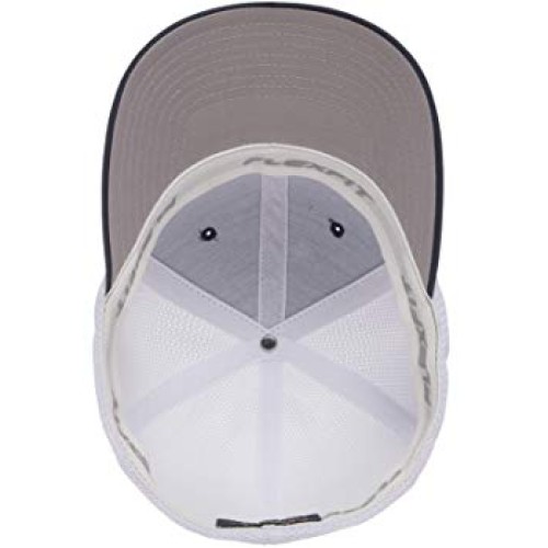 Flexfit Mens Trucker Mesh Cap-2-Tone, Navy/White, One Size Fits All