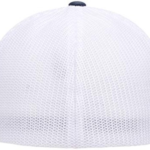 Flexfit Mens Trucker Mesh Cap-2-Tone, Navy/White, One Size Fits All