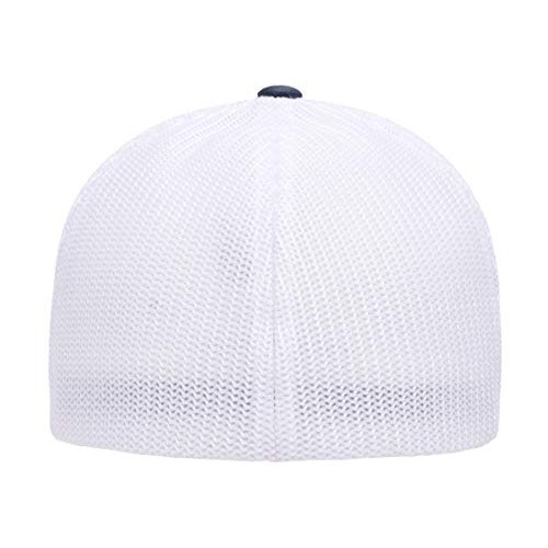 Flexfit Mens Trucker Mesh Cap-2-Tone, Navy/White, One Size Fits All