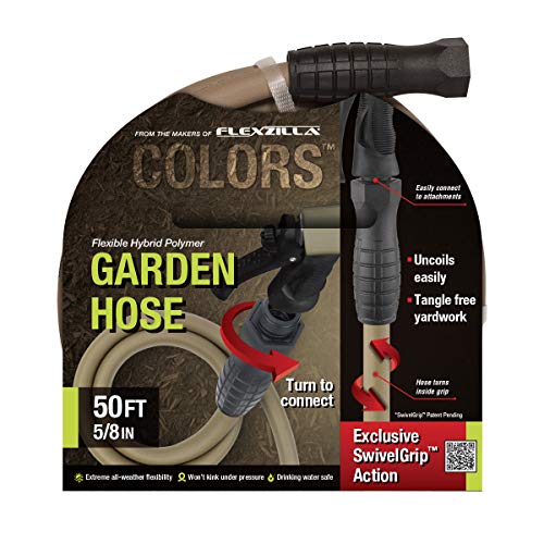 Colors Garden Hose with Swivelgrip, 5/8 in. x 50., Drinking Water...