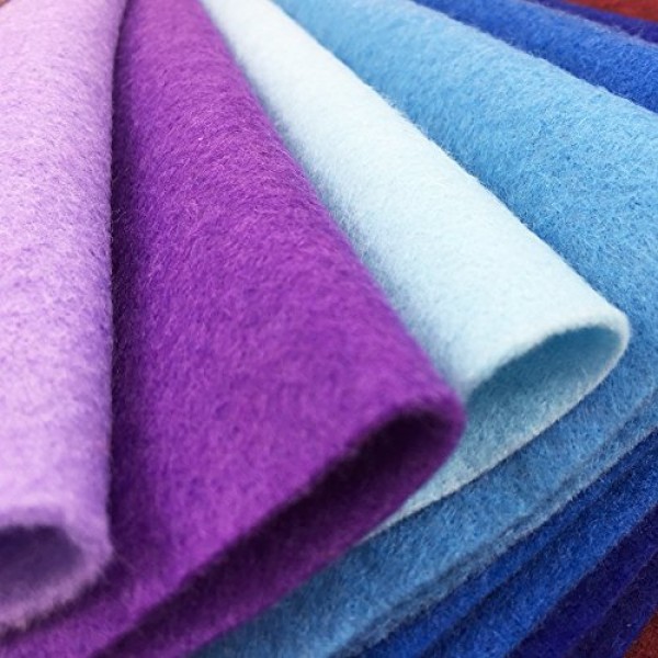 24pcs Thick 1.4mm Soft Felt Fabric Sheet Assorted Color Felt Pack ...