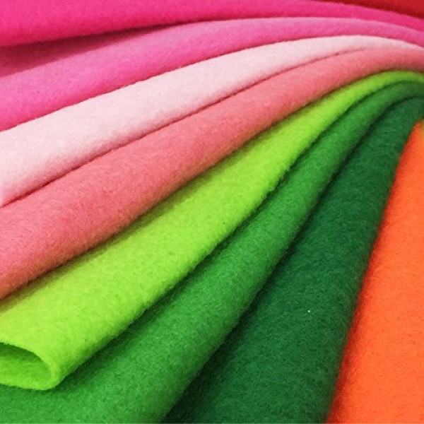 24pcs Thick 1.4mm Soft Felt Fabric Sheet Assorted Color Felt Pack ...