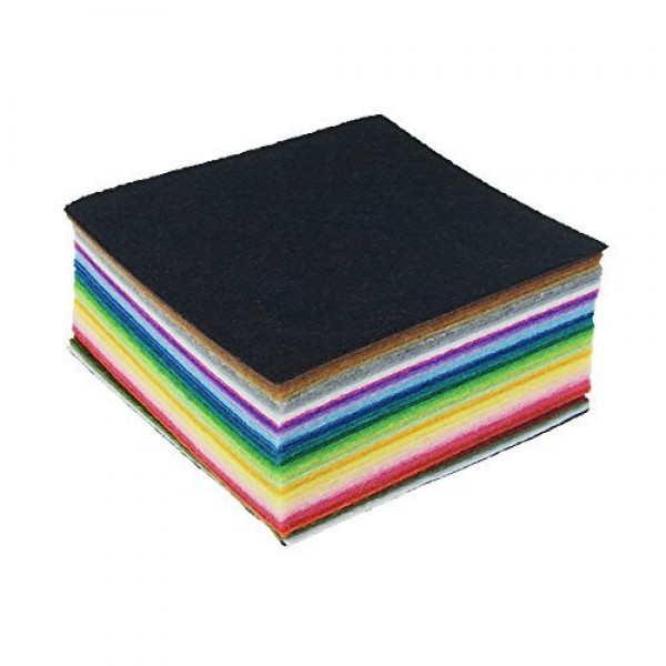 42pcs Felt Fabric Sheet 4x4 Assorted Color DIY Craft Squares Non...