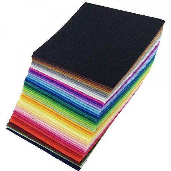 42pcs Felt Fabric Sheet 4x4 Assorted Color DIY Craft Squares Non...