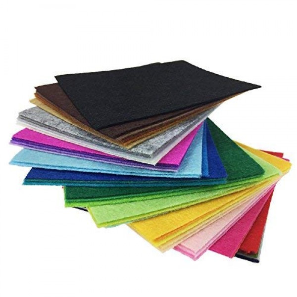 42pcs Felt Fabric Sheet 4x4 Assorted Color DIY Craft Squares Non...