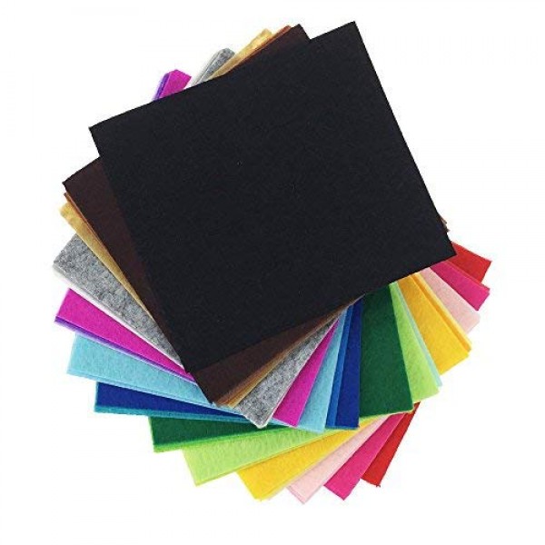 42pcs Felt Fabric Sheet 4x4 Assorted Color DIY Craft Squares Non...