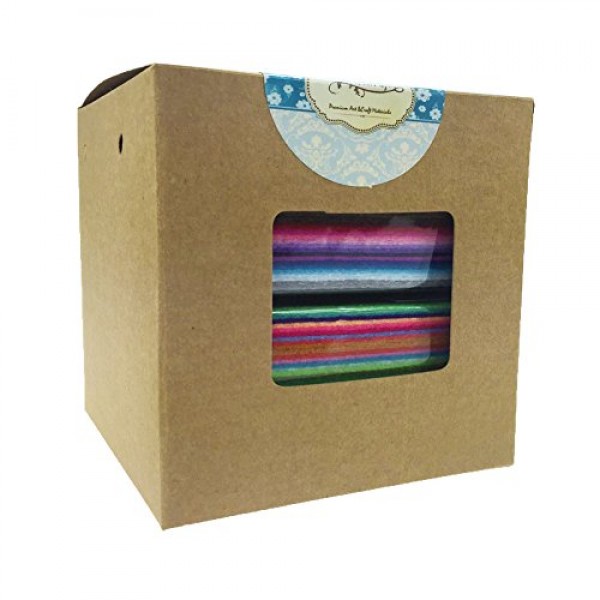 88pcs 4 x 4 inches 10 x 10cm Assorted Color Mini Felt Fabric She...