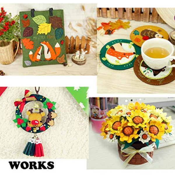 88pcs 4 x 4 inches 10 x 10cm Assorted Color Mini Felt Fabric She...