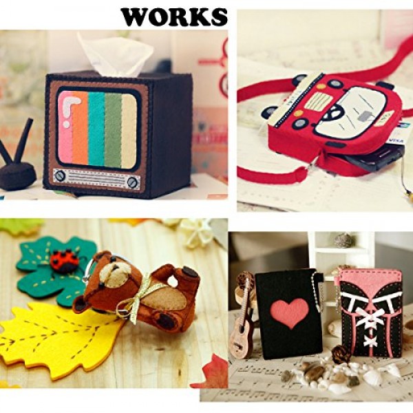 88pcs 4 x 4 inches 10 x 10cm Assorted Color Mini Felt Fabric She...